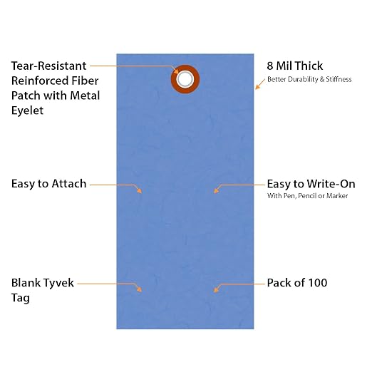 SmartSign 4.75 x 2.375 inch “Blue” Blank Tyvek Shipping Tags - Image 4