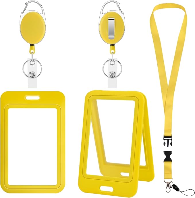 ID Badge Holders and Retractable Reel Clips, Lanyard by Unknown