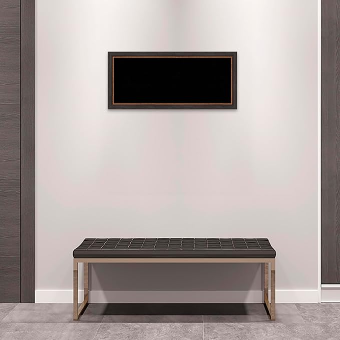 Amanti Art Black Cork Board for Wall, 15x33 Vision Board with Black Wood Frame, Medium Corkboard Office Decor for Home Organization, Traditional Corkboard Pinboard to Display Items for Home-DeskLoop Office