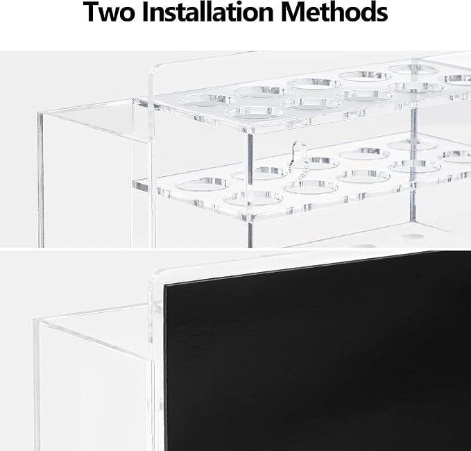 HBlife 2 Pcs Acrylic Magnetic Dry Erase Marker Holder - Image 3
