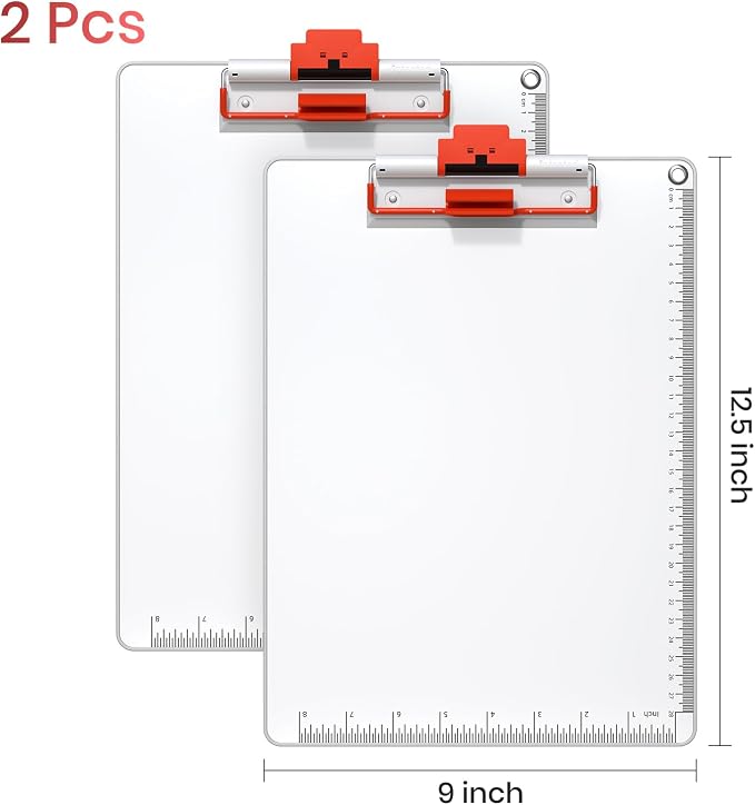 Clipboard with Pen Holder, Aluminum Frame & 2-in-1 Upgraded Clip, A4 Size 12.5 - Image 2