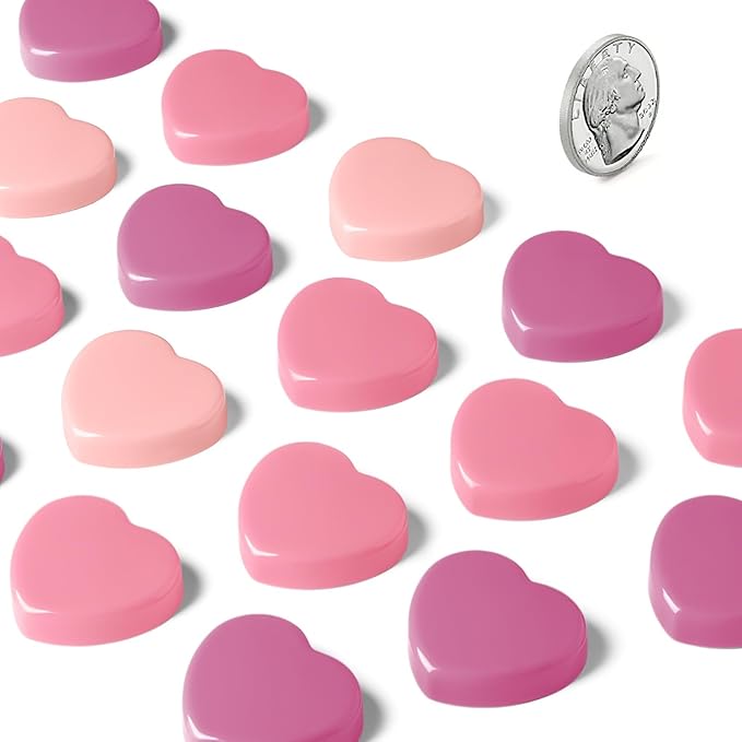 30PCS Heavy Duty Fridge Magnets - Small Cute Refrigerator Magnets for Whiteboard, Lockers & Kitchen, Cute Strong Magnets - Mini Decorative Magnet for Home, School, Office, Crafts, Locker (Pink)-DeskLoop Office