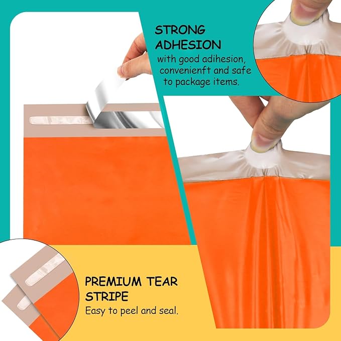 Poly Mailers 10x13 inch 200 Pcs, Waterproof and Tear-resistant Shipping Bags - Image 3