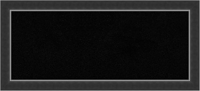 Amanti Art Black Cork Board for Wall, 15x33 Vision Board with Black Wood Frame, Medium Corkboard Office Decor for Home Organization, Modern Corkboard Pinboard to Display Items for Home Organization-DeskLoop Office