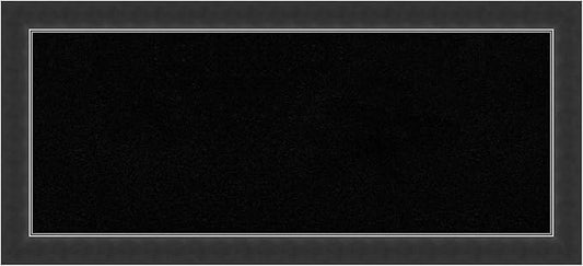 Amanti Art Black Cork Board for Wall, 15x33 Vision Board with Black Wood Frame, Medium Corkboard Office Decor for Home Organization, Modern Corkboard Pinboard to Display Items for Home Organization-DeskLoop Office