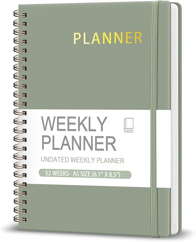 Undated Weekly Planner, Weekly To Do List Notebook, A5 Daily Planner | Office by VALOME