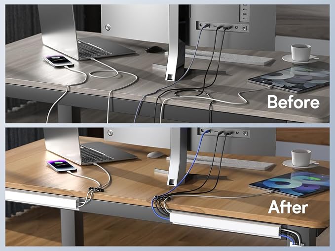 DELAMU 4 Pack Cable Management Under Desk - Image 2