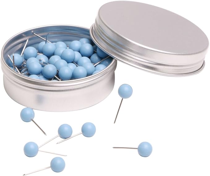 Tupalizy 100PCS 1/4 Inch Small Round Head Map Tacks Pins by Tupalizy