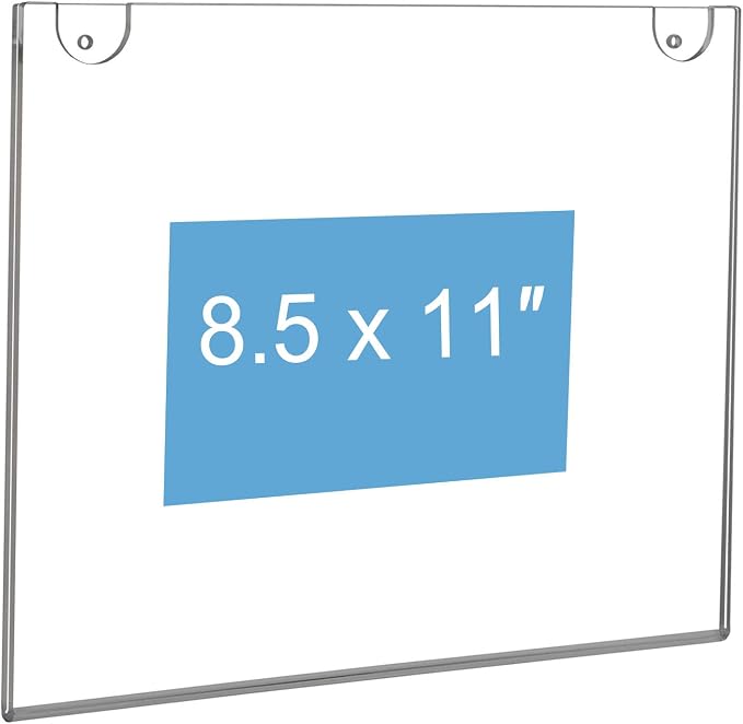 NIUBEE 20-Packs Acrylic Wall Mount Sign Holder 8.5 x 11 by NIUBEE