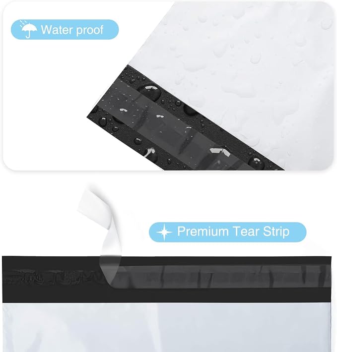 Fuxury Poly Mailers 10x13" 200 Pack, Sturdy Shipping Bags - Image 2