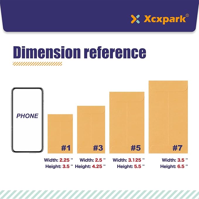 Xxcxpark 500 PCS #5 Coin Envelopes, 3.125 x 5.5 inches Brown Kraft Envelopes - Image 4