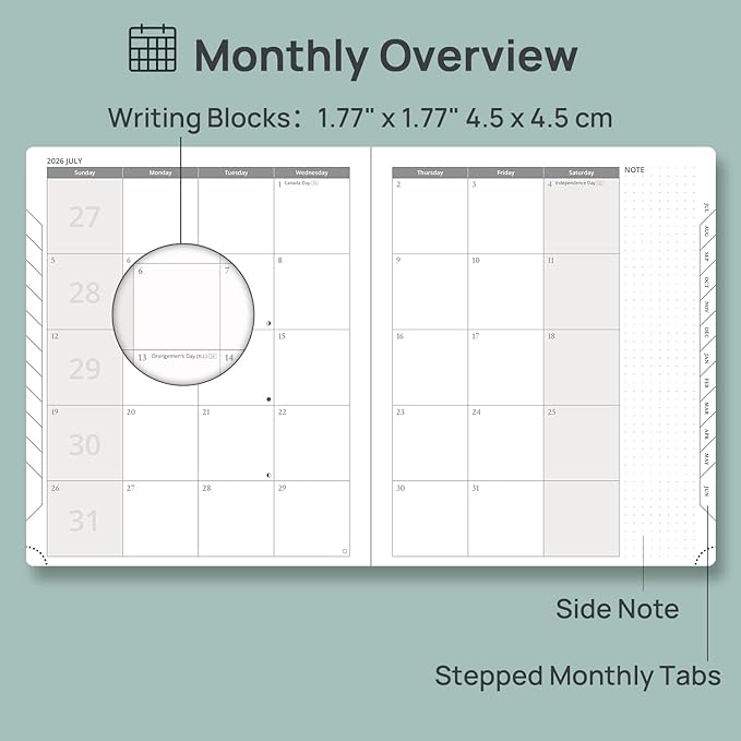 POPRUN Weekly Planner 2026-2027 Academic Calendar Appointment Book - Image 4