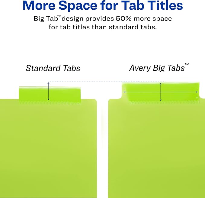 Avery Dividers for 3 Ring Binders, 8-Tab Sets, Two-Pocket Plastic Binder - Image 6