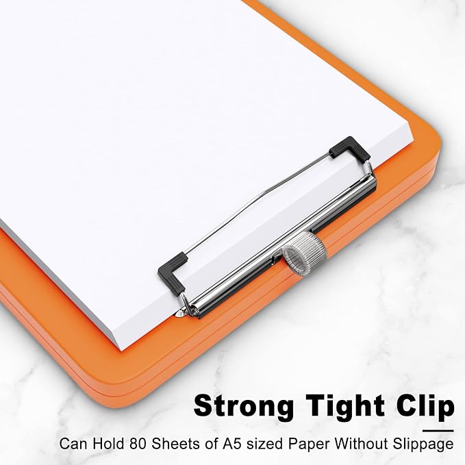 Hongri A5 Clipboard with Storage, Metal Retractable Pen Holder, 6 x 9'' Nursing - Image 4