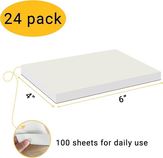 24 Pack 4X6 Inch Memo Pads Small Blank Note Pad bulk Scratch Pads/Writing Pads - Image 2