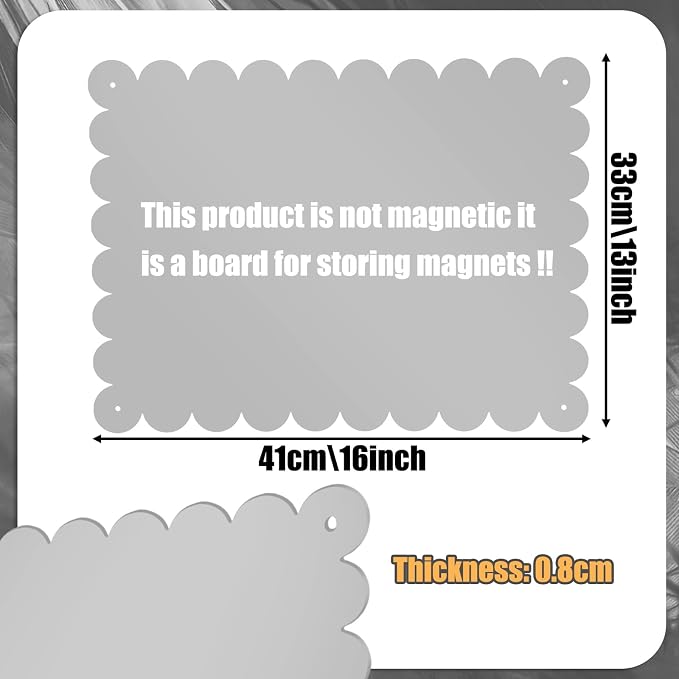 Gueevin 3pack Magnetic Board for Wall 16.1" x 13" Magnet Bulletin Board to - Image 3