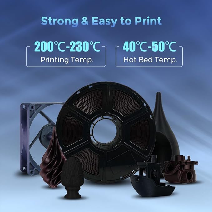 FLASHFORGE Carbon Fiber PLA Filament 1.75mm, Carbon Fiber Reinforced PLA 3D Printer Filament, 1KG Spool Dimensional Accuracy +/- 0.02mm, High Strength & High Abrasion-Resistance (PLA-CF Marsala)-DeskLoop Office