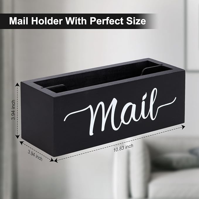Lucundm Desk Mail Organizer, Mail Organizer Countertop, Wood Desk Mail Storage - Image 6