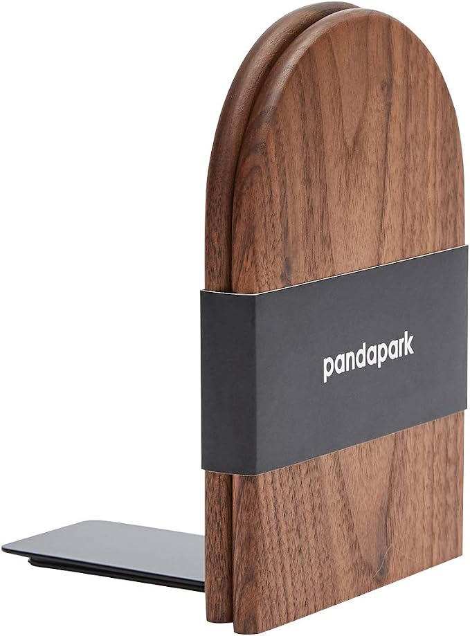 Pandapark Wood Bookends, Non-Skid Bookend - Image 5