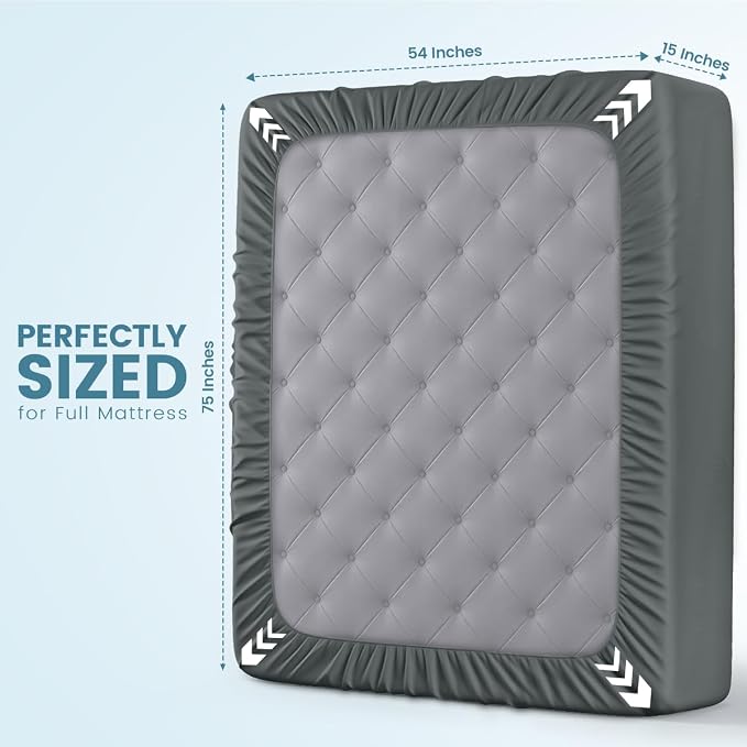 Full Size Mattress Protector Waterproof, Premium 200 GSM Terry Mattress Cover - Image 4