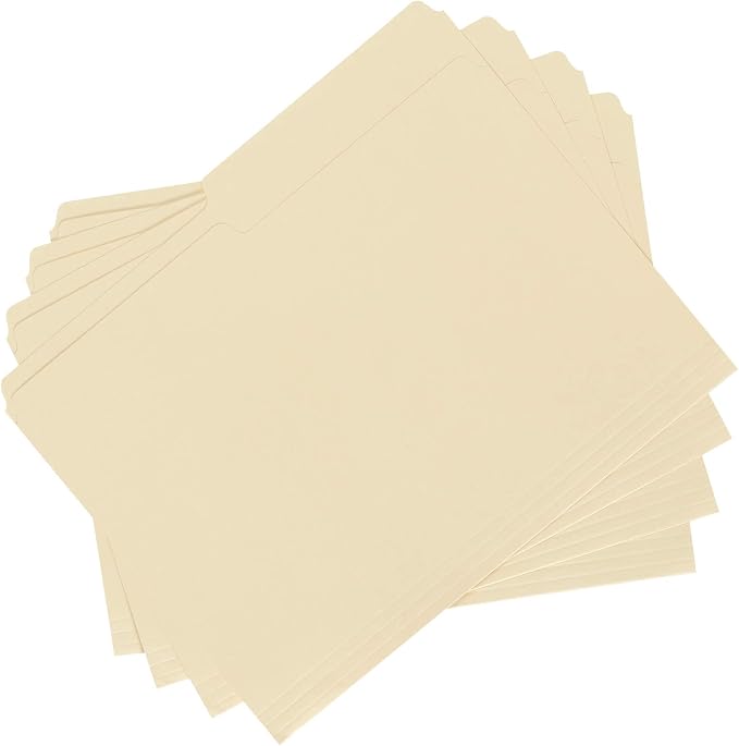 Amazon Basics Manila File Folders, Letter Size, 1/2 Tab in Left and Right - Image 4