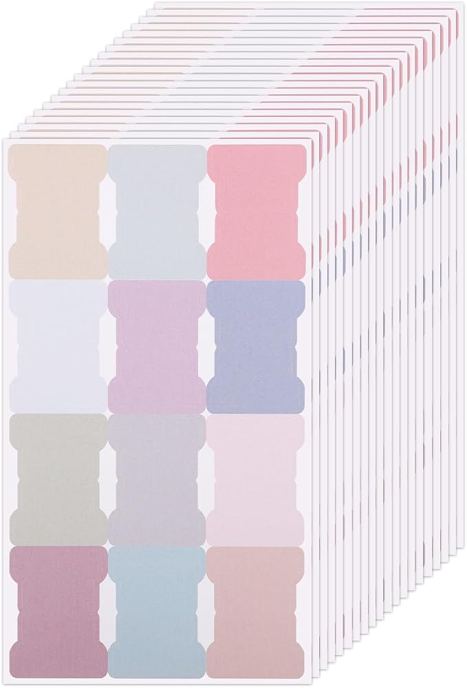 480pcs Writable Sticky Index Tabs, Self Adhesive Paper Blank Monthly Labels by XIHIRCD
