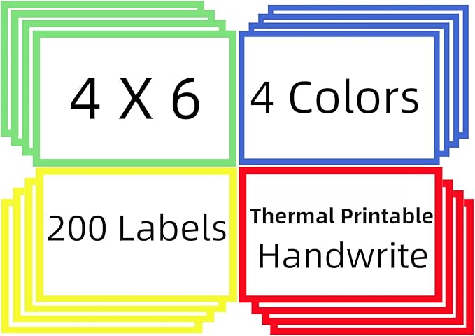 6" x 4" Large Moving Labels for Boxes Color-Coded Label Stickers for Moving for by Unknown
