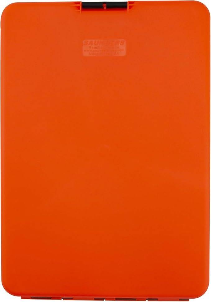 Saunders Bright Orange SlimMate Plastic Storage Clipboard – Letter Size Form - Image 3