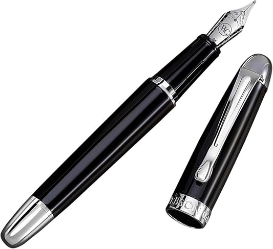 Webson Gill The Boss' Black Luxury Executive Fountain Pen, Polished Lacquer & by WebsonGill