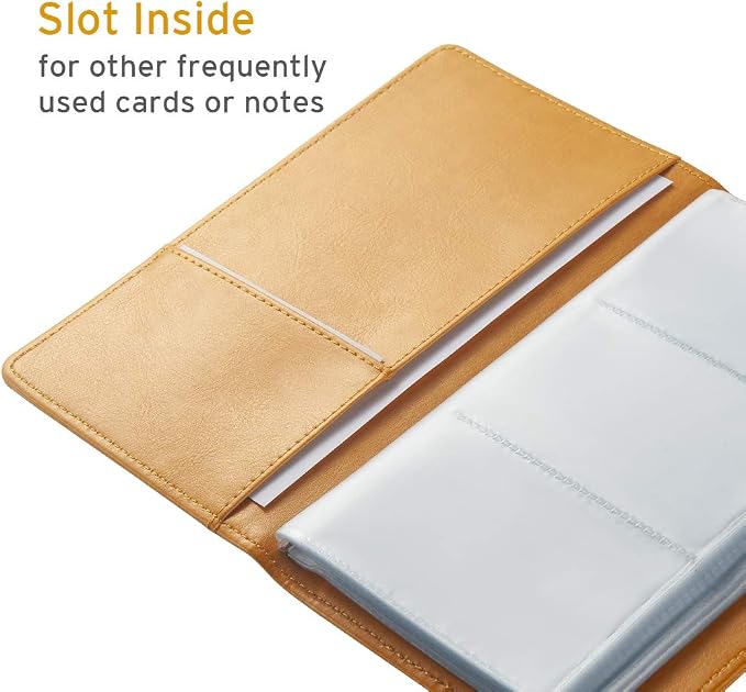 Sooez Leather Professional Business Card Book Holder Organizer, 240 Capacity - Image 5