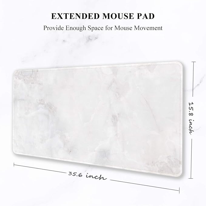 Auhoahsil Large Mouse Pad, Full Desk XXL Extended Gaming Mouse Pad 35" X 15" - Image 2