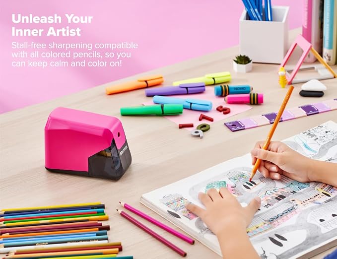 Bostitch Office Battery Pencil Sharpener, 4X Longer Cutter Life, Tip Saver - Image 4