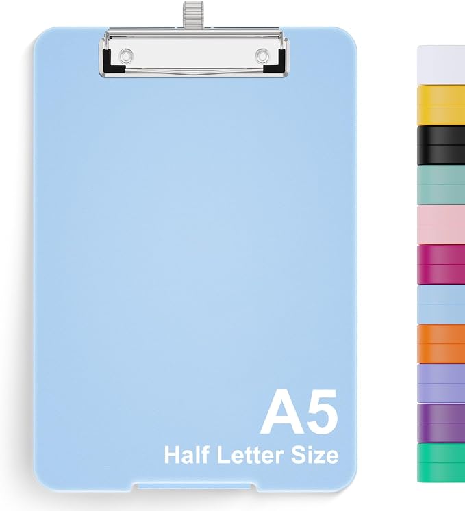 Hongri A5 Clipboard with Storage, Metal Retractable Pen Holder, 6 x 9'' Nursing by Hongri
