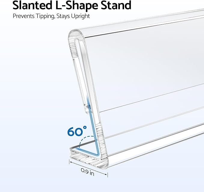 HlIMIEI Acrylic Name Plates for Desks, 5 Pack Clear Name Holders 2 x 8 - Image 3