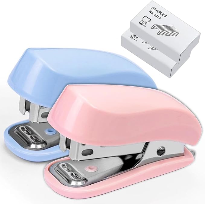 WIWUE GUO Mini Stapler, Staple Remover Included, Office & School Supplies by WIWUE+GUO