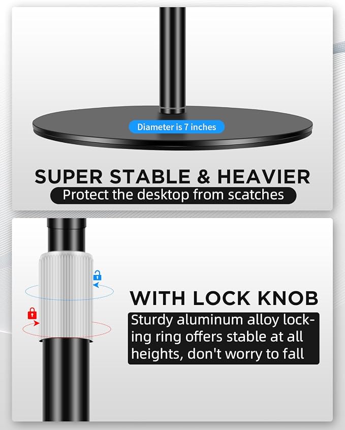 Nycetek Webcam Stand, Light Stand Tripod - Image 3