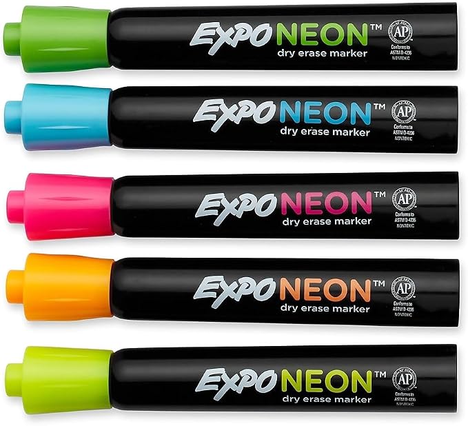 Expo Neon Dry Erase Markers, Bullet Tip - Image 2