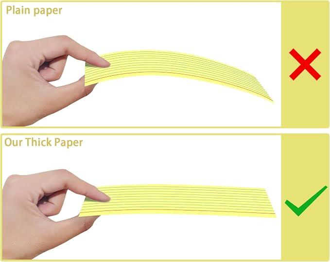 YIZUUN Yellow Index Cards 3x5, 200 Pack, Ruled Index Cards, Flash Cards - Image 4