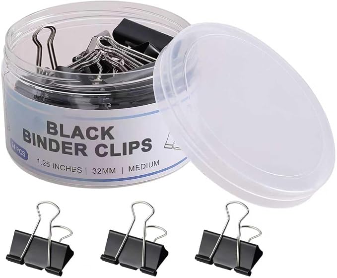 Medium Binder Clips 1.25 Inch, High Power Portable by Unknown