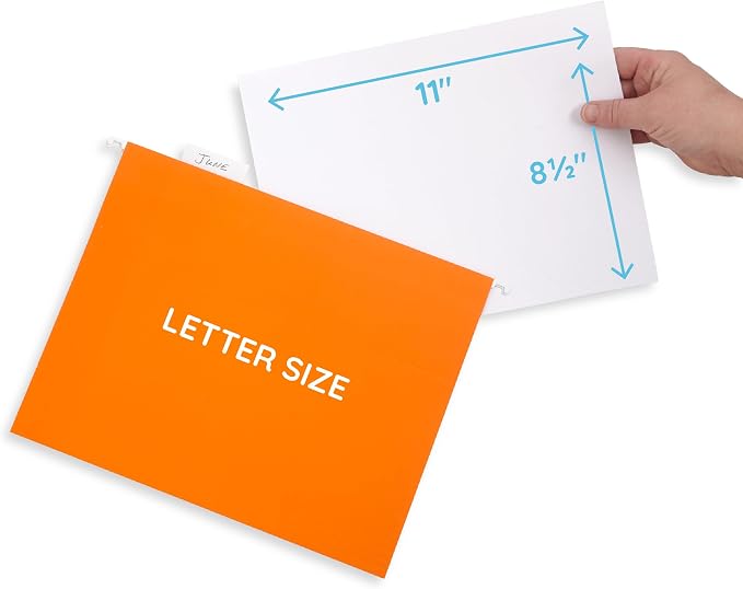 Blue Summit Hanging File Folders, Letter Size, 50 Per Box - Image 4