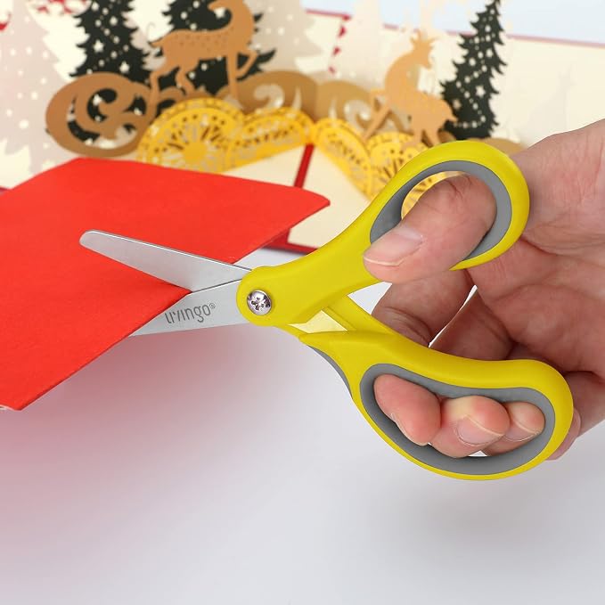 LIVINGO 24 Pack 5” Kids Scissors, Blunt Safety Blade, Left/Right Handle - Image 6