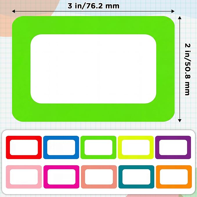 Outus 1000 Pcs Colored Sticker Labels Rolls Rectangular Coding Labels 2 X 3 - Image 4