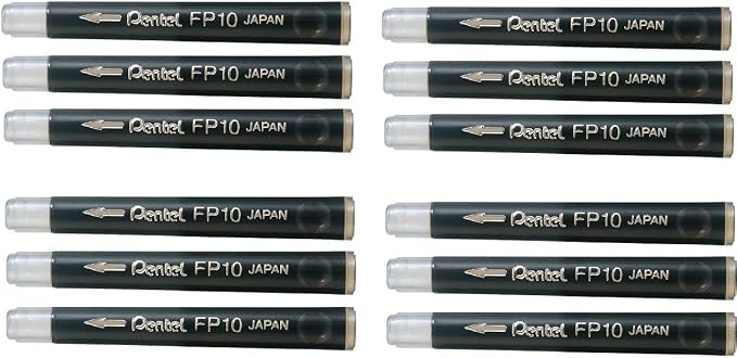 Pentel Arts Pocket Brush Refills, Value Set of 12 by PentelofAmerica