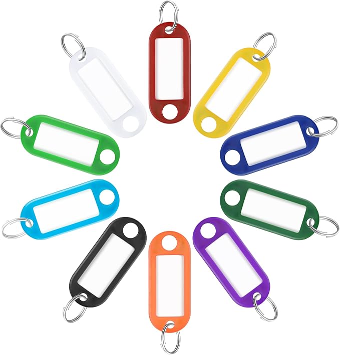 Uniclife 40 Pack Tough Plastic Key Tags by UnicLife