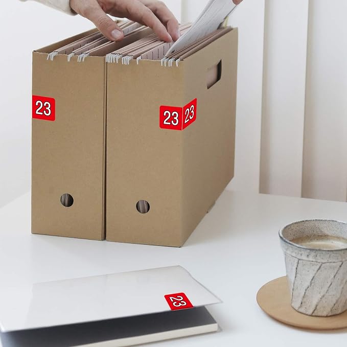 File Right 2022 Year Stickers/Labels Roll Color Coded Laminated 500 Labels | - Image 7