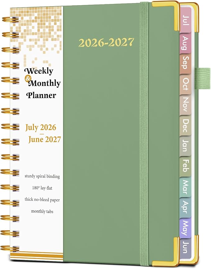 Academic Planner 2026-2027, Hardcover Weekly and Monthly Calendar Planner from by Unknown