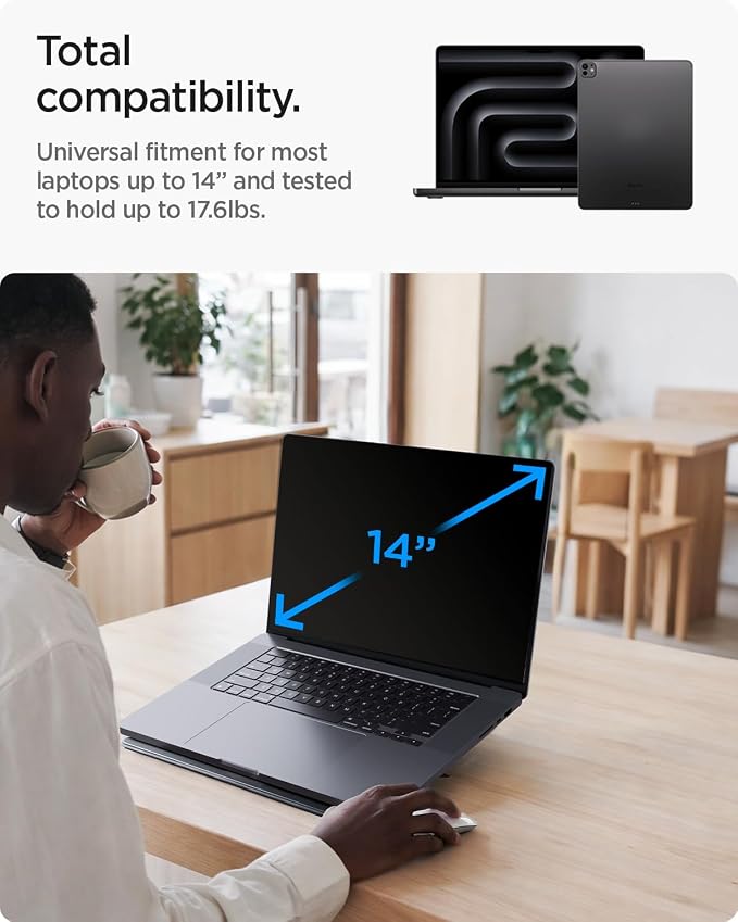 Spigen Slim Fold Portable Laptop Stand Foldable Ergonomic Angle Lift Anti-Slip - Image 2