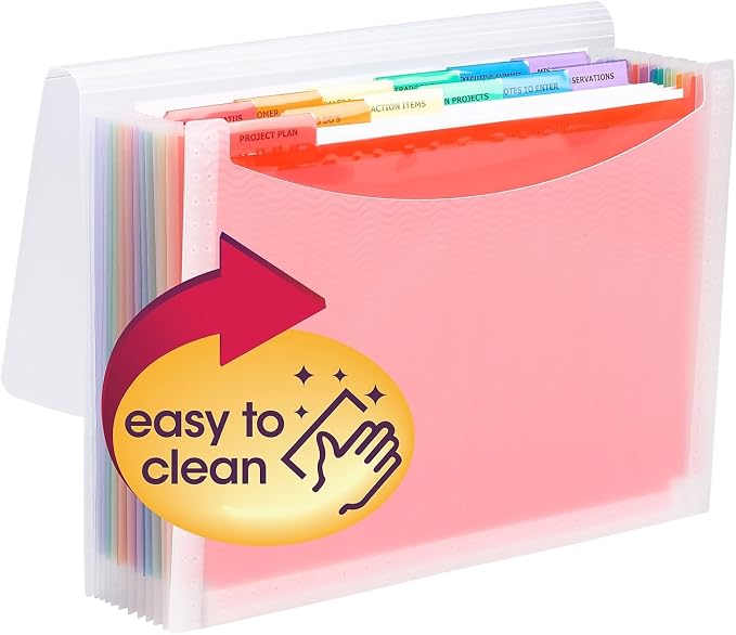 Smead Desktop Poly Expanding File Folder Organizer, Accordion File, Paper - Image 5