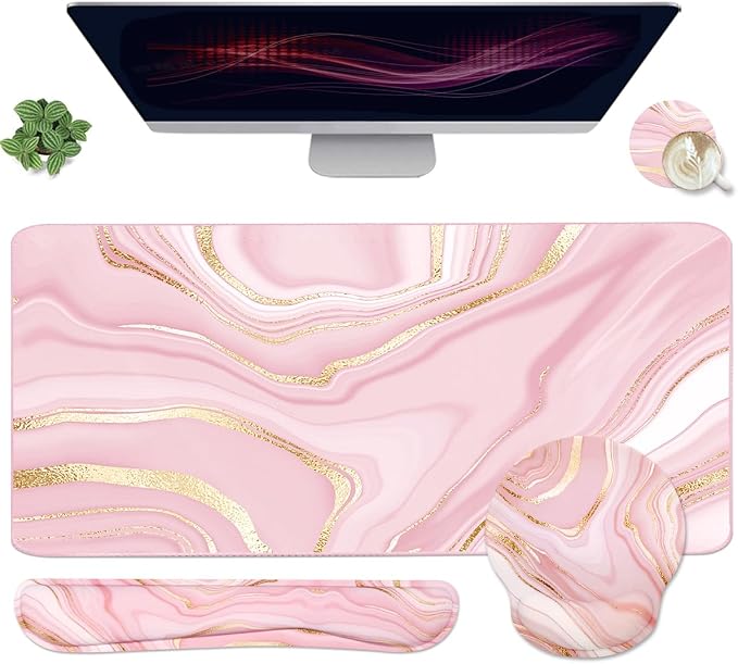 4-in-1 Gaming Mouse Pad Wrist Support Set，Desk Pad + Mouse Pad by Youarenoble