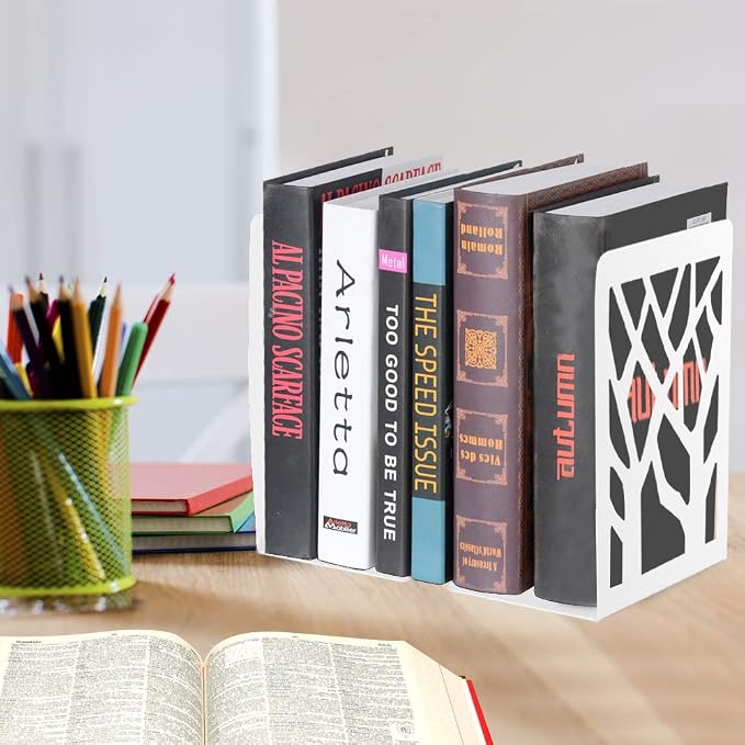 Book Ends, Bookends for Shelves, Book Ends for Heavy Books, Book Stoppers for - Image 6